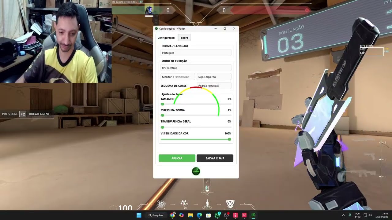 AudioRadar - Sistema de detecção sonora em funcionamento