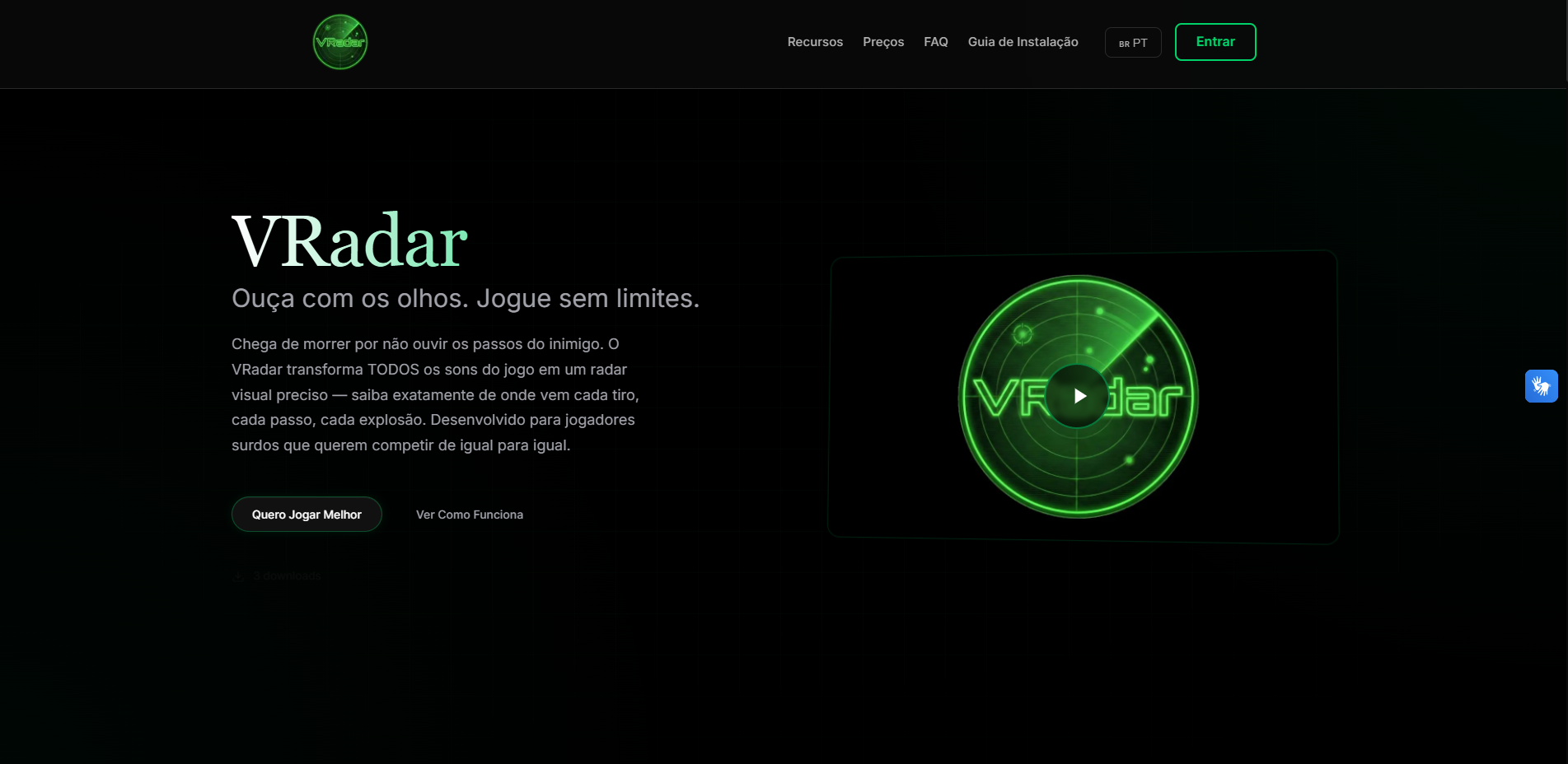 Screenshot do projeto VRadar